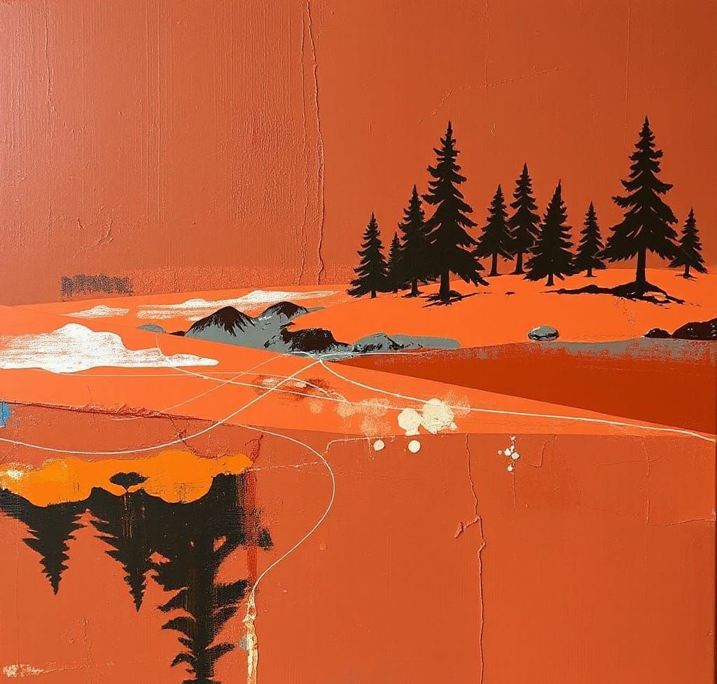 Abstract Surreal in Umber, Auburn, and Dark Tones