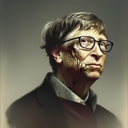 Bill Gates Zombie Horror in Doré Style