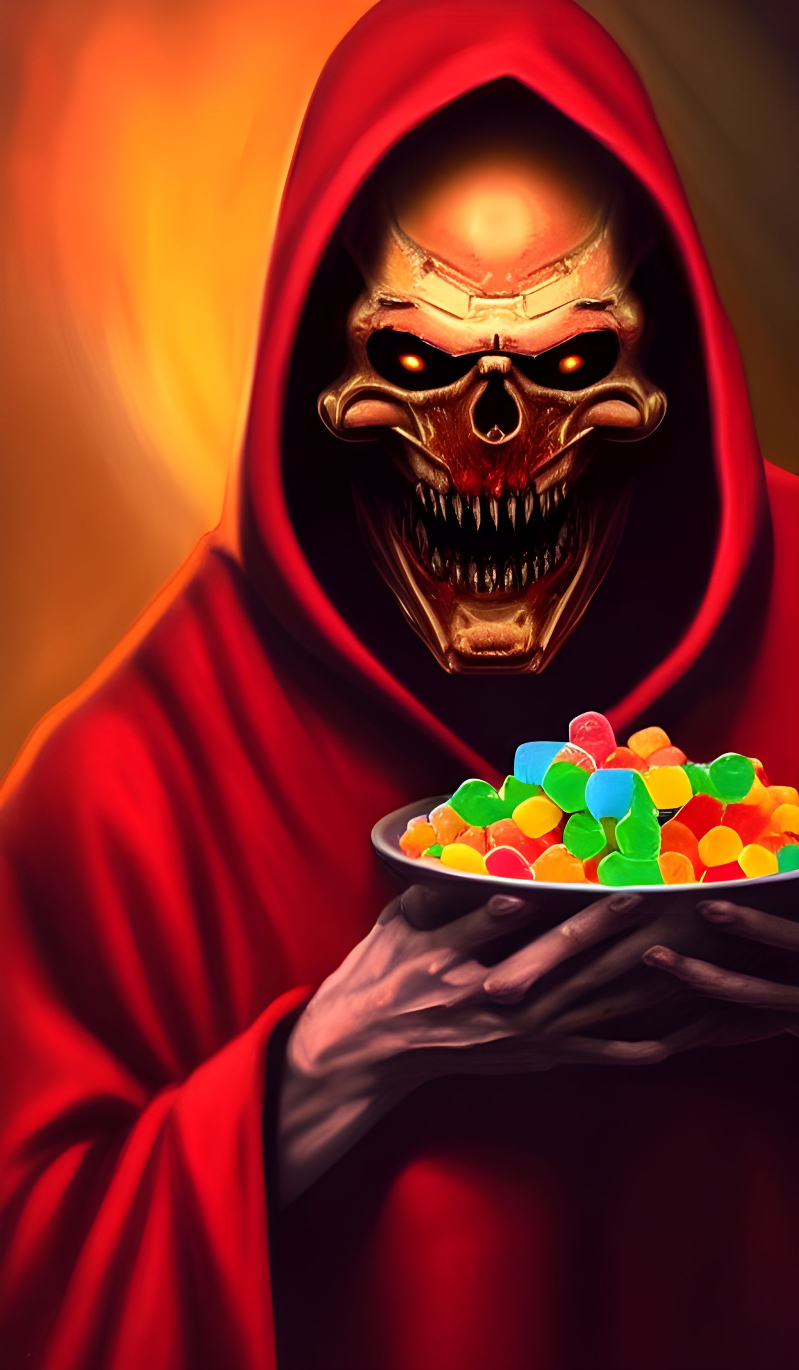 Doom's Halloween Treat: A Horror Digital Illustration