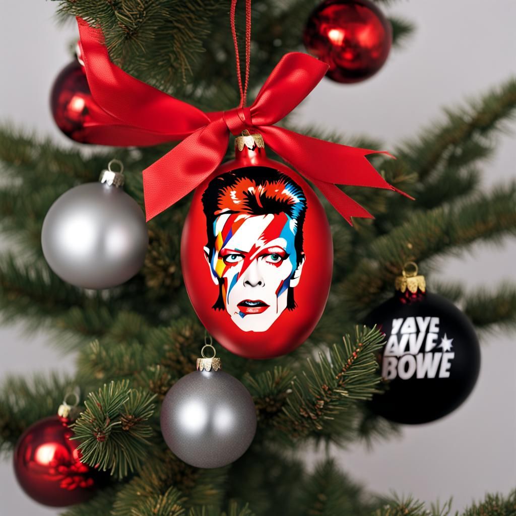David Bowie Christmas baubles