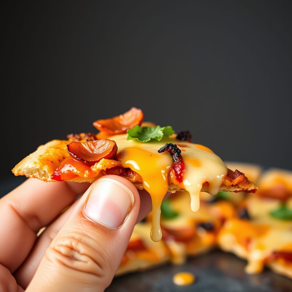 droolin' slice of fun-sized shrinkage pizza