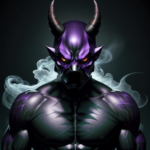 Dark Specter in Kabuki Mask, Cinematic Film Still