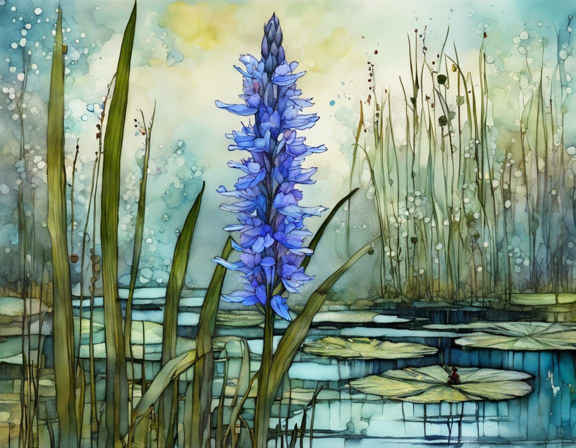 Vibrant Marsh Blooms in Triadic Colors