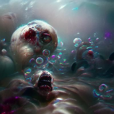 Sinister Underwater Scene of Drowning in 8K