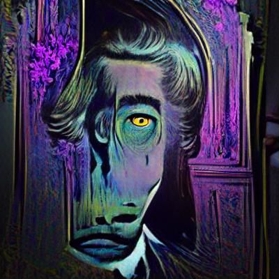 Dorian Gray Portrait in Night Gallery Style