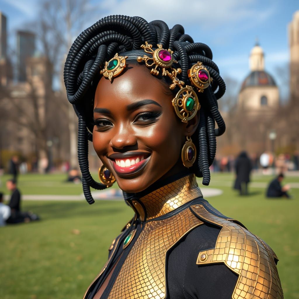 Futuristic Land Art Fashion Show in Central Park
