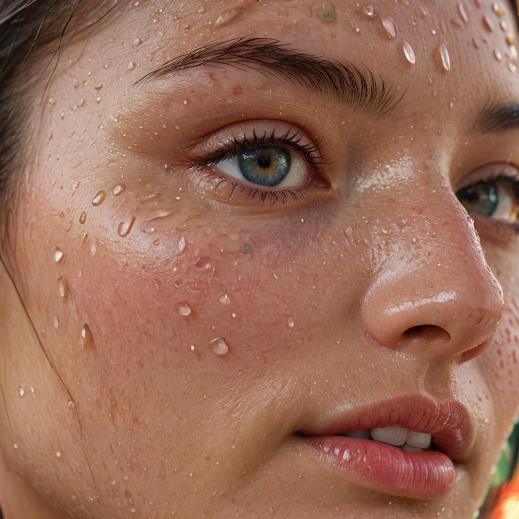 Dramatic Portrait in Hyperrealistic Style with Vivid Colors