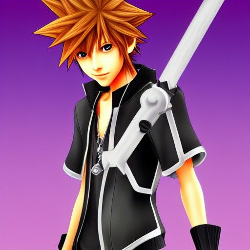 Keyblade Wielder in Anime Style