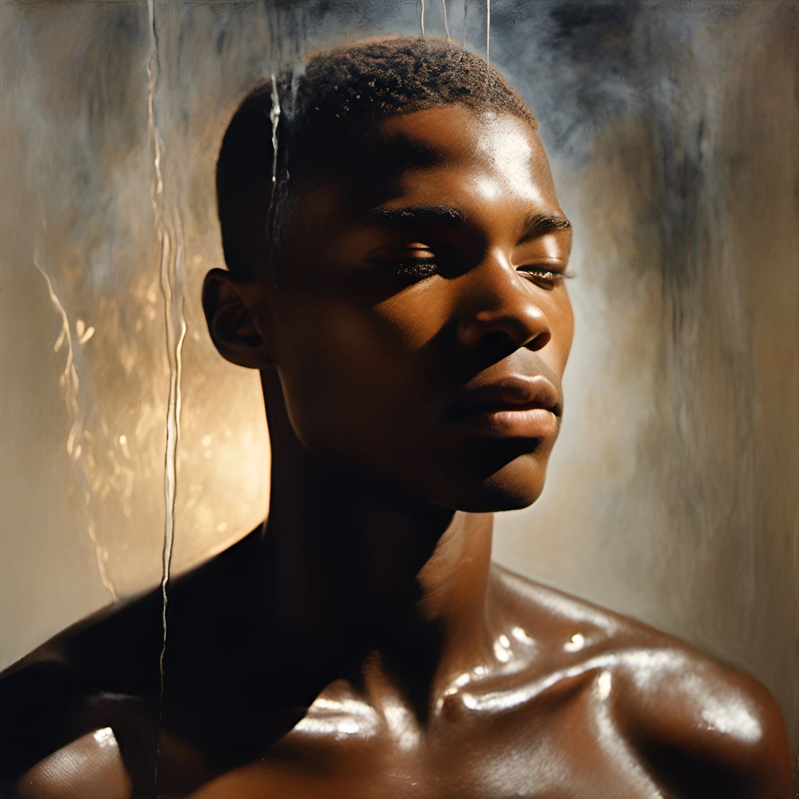 African-American Man in Australian Tonalism Style