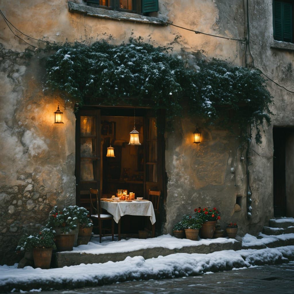 Golden Hour in Italian Village