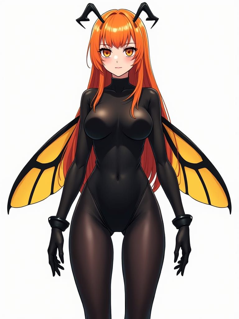 Gothic Bee-Woman in Studio Trigger Anime Style