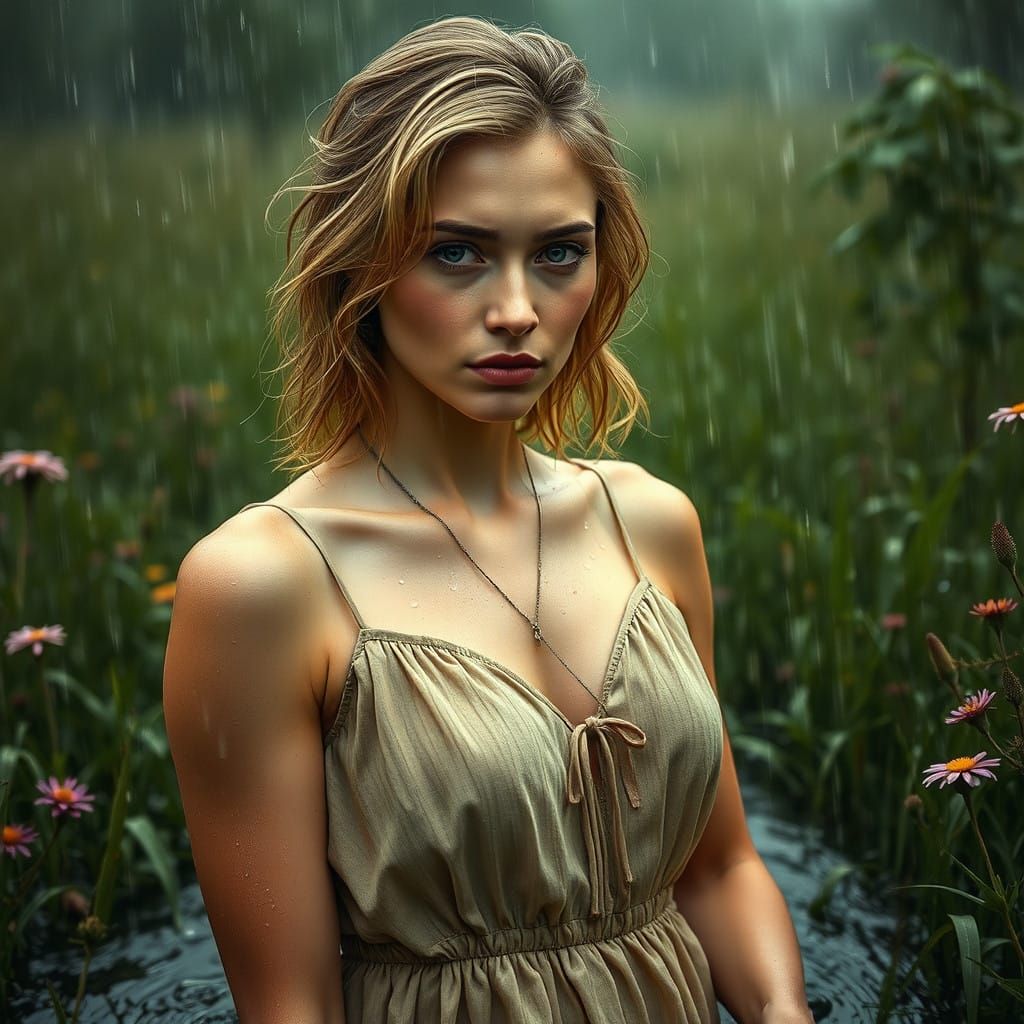 Water Goddess Emerges from the Rain