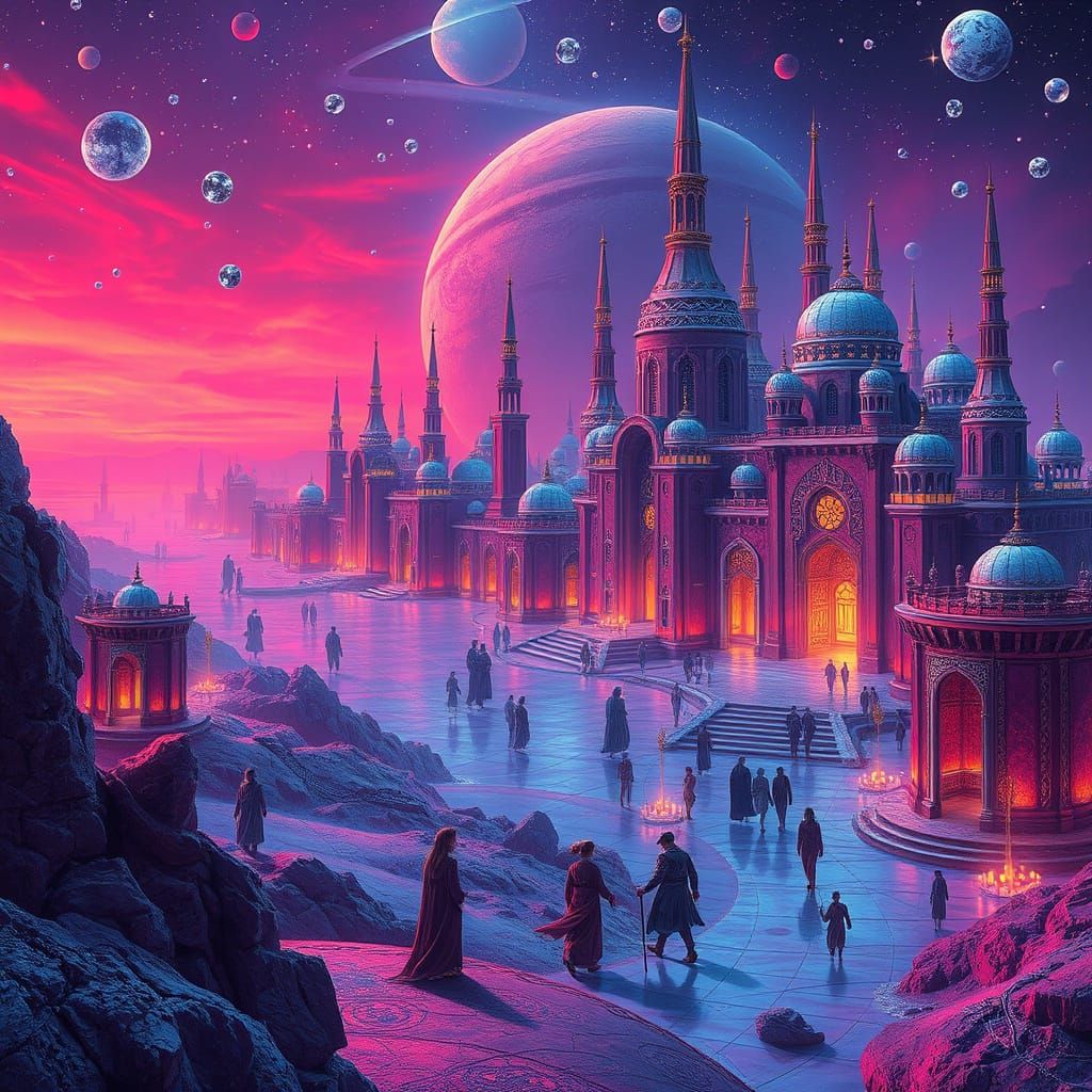 Cosmic Metropolis in Eternal Twilight