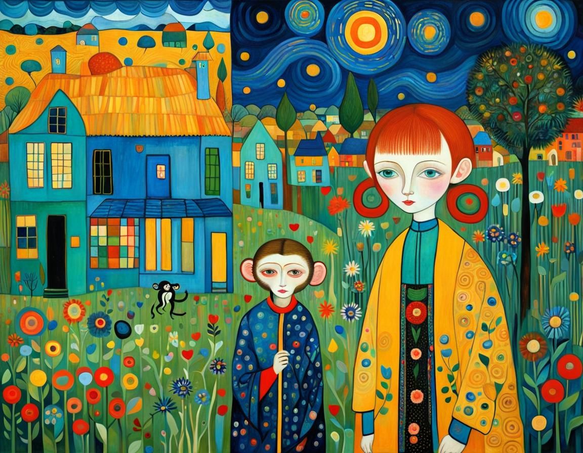 Garden of Love in Art Nouveau Style