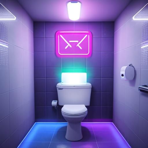 Synthwave Toilet with Neon LED Lighting