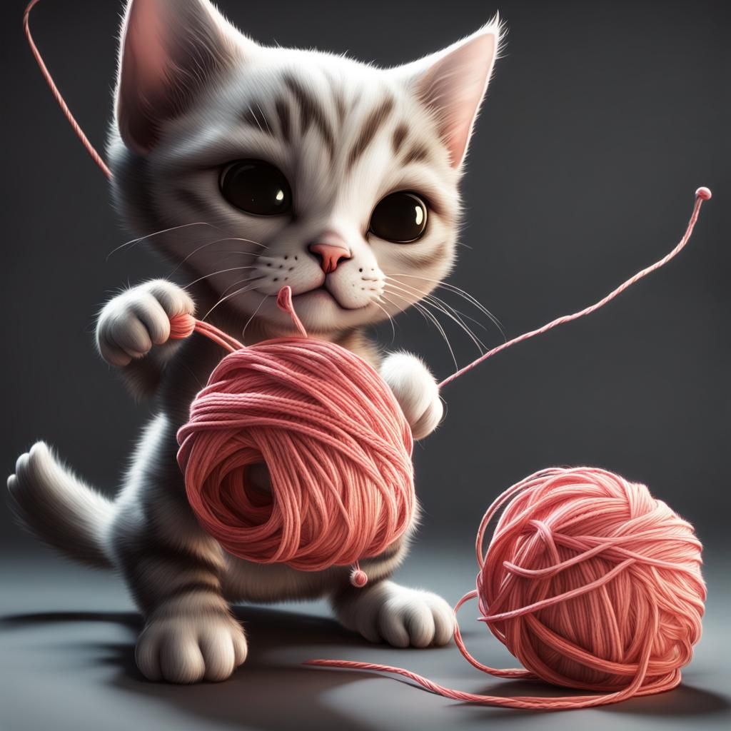 Combat Kittens Throwing Yarn Grenades in 3D