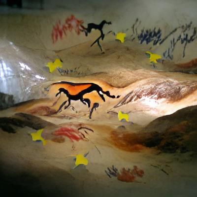 Lascaux Cave Painting Digital Rendering