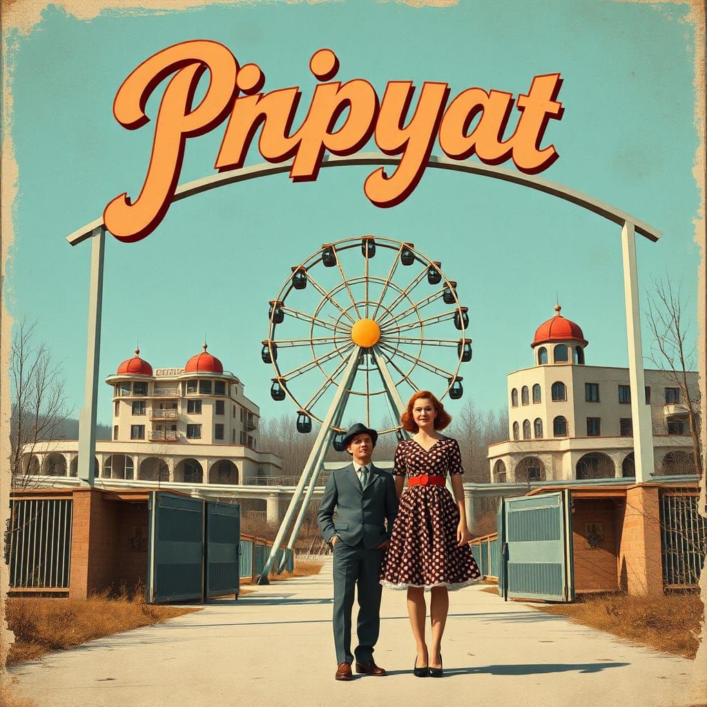 Pripyat Amusement Park: Retro Travel Poster