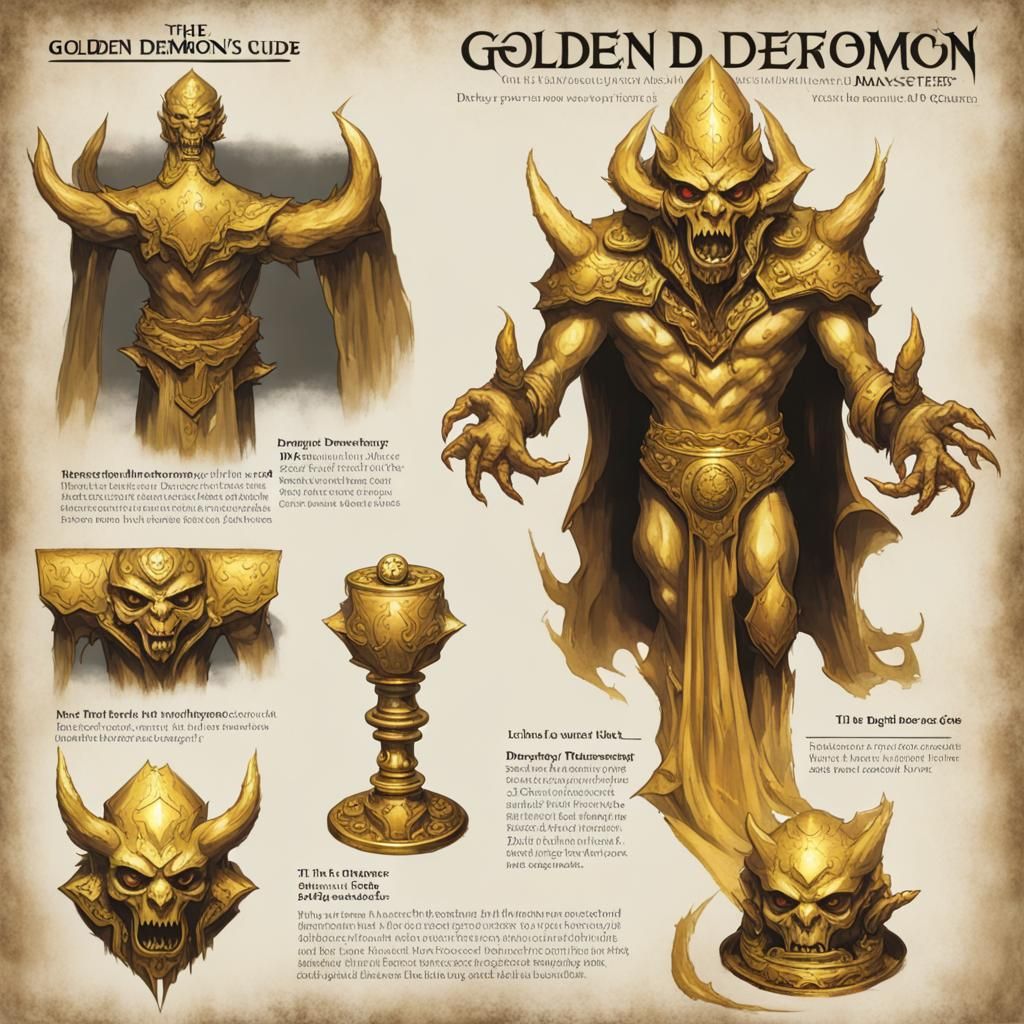 Golden Demon Idol from Dungeons and Dragons
