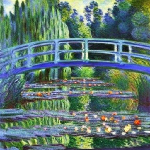 Impressionistic Calming Landscape in Monet's Style
