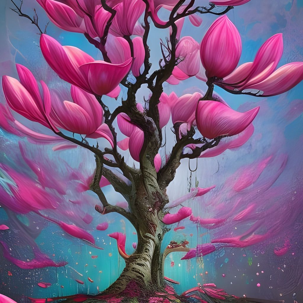 blooming magnolia tree