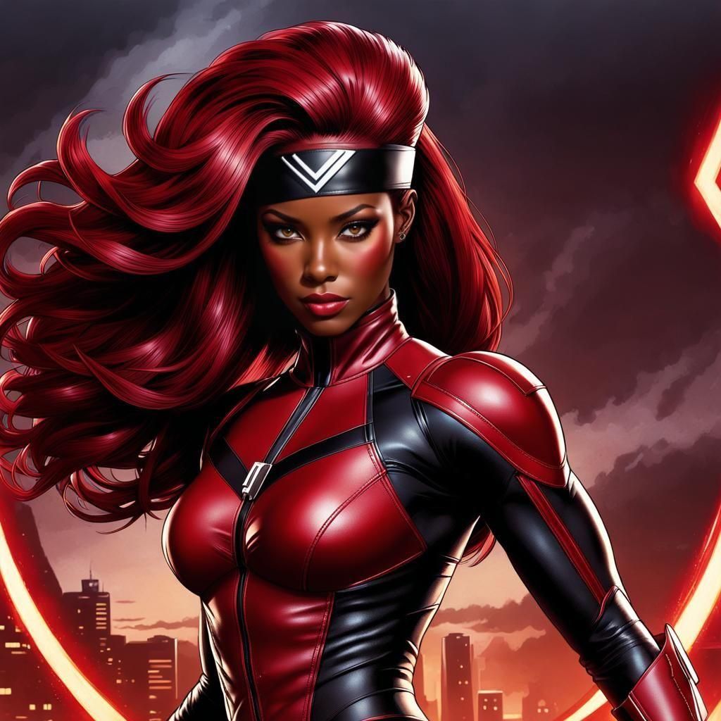 Marvel Girl as African American in 8K Realism