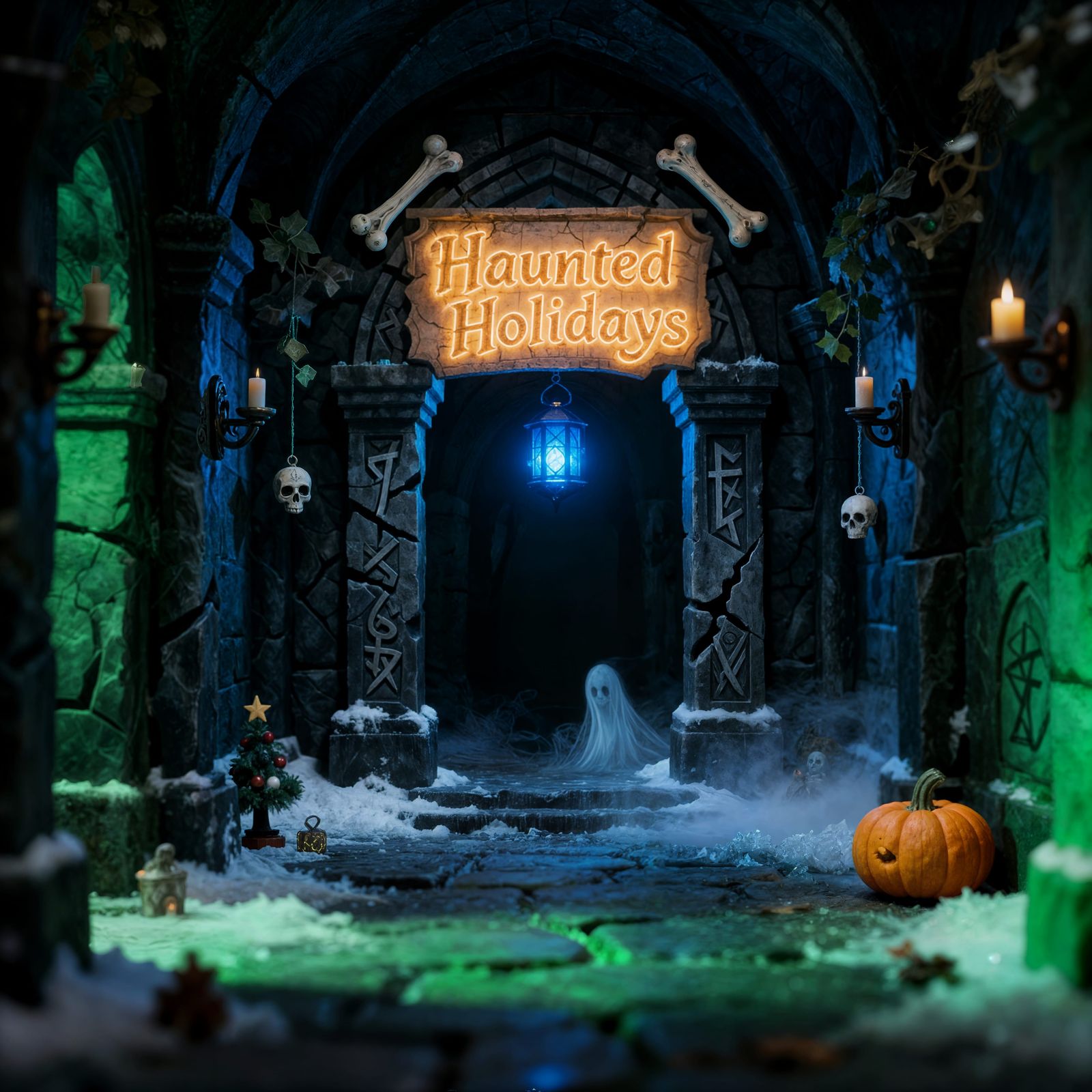 Gothic Crypt Archway in Stop Motion Style