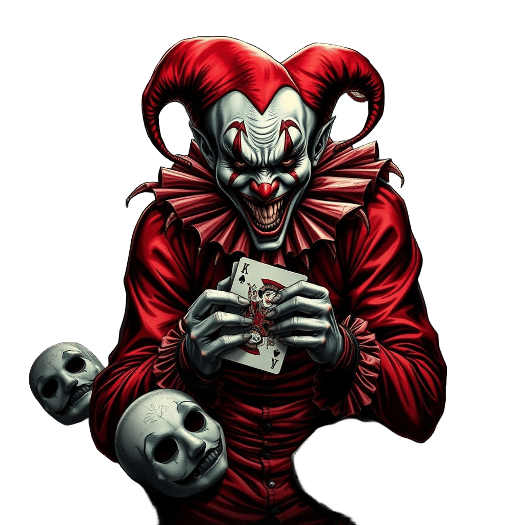 Sinister Clown in Gothic Style