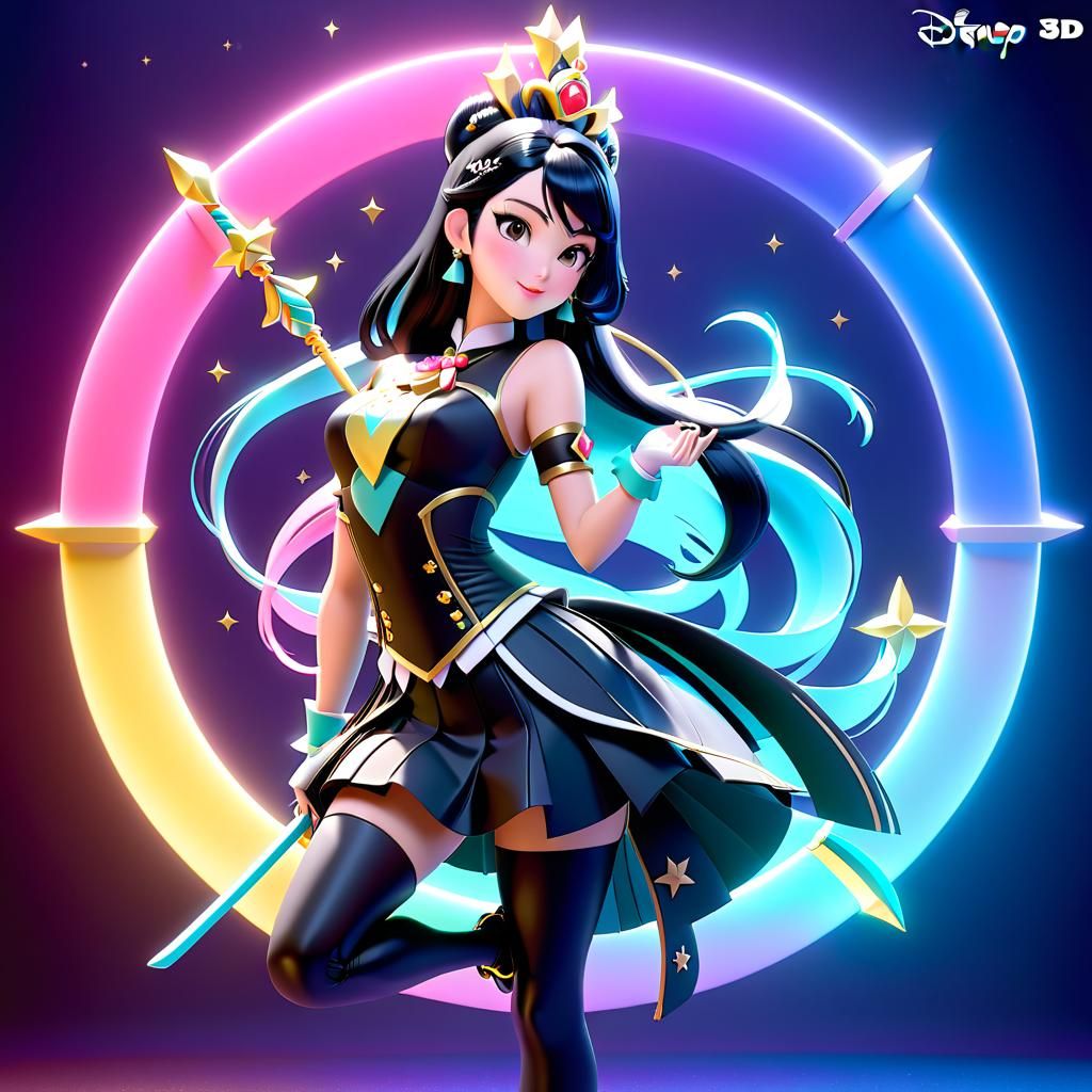 Pretty Thai Magical Girl in 3D Digital Art