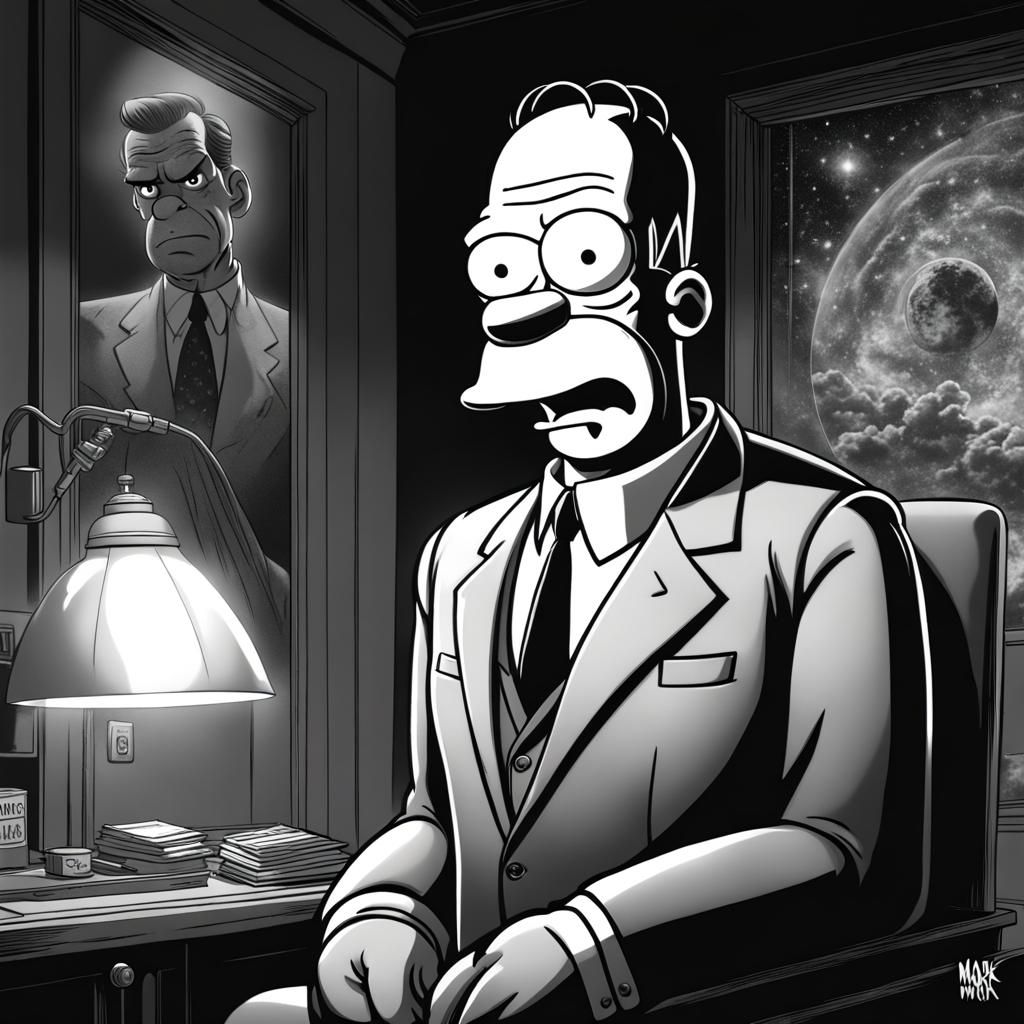Homer Simpson as Twilight Zone Host