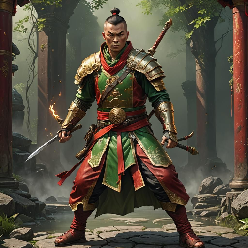 Mako the Monk Warrior: Dark Fantasy Concept Art