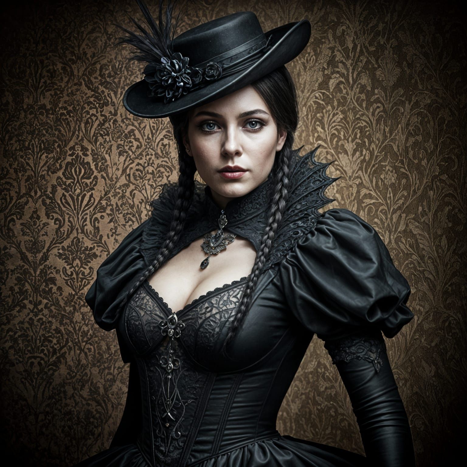 Gothic Wednesday Adams Queen of Spades in 3D