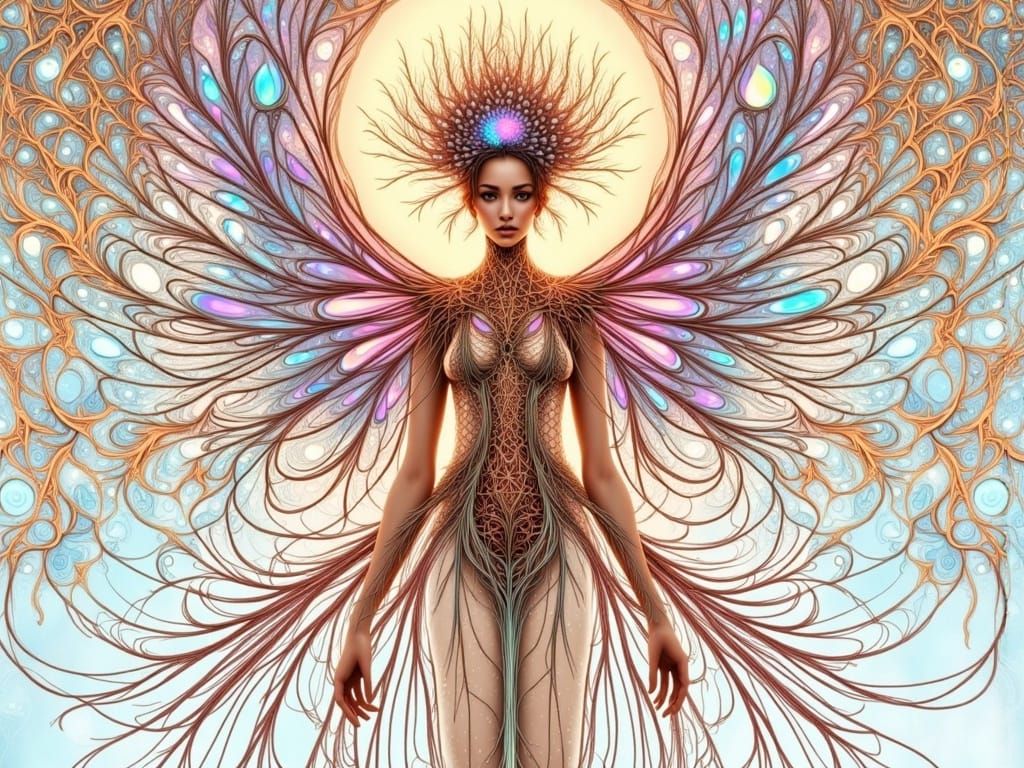 Whimsical Dew Pixie in a Dreamy Moonlit Forest