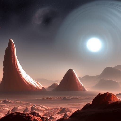 Futuristic Martian Polar Outpost in Detailed Matte Painting