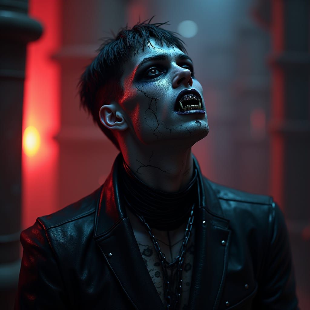 Dark Fantasy Cenobite in Industrial Gothic Horror
