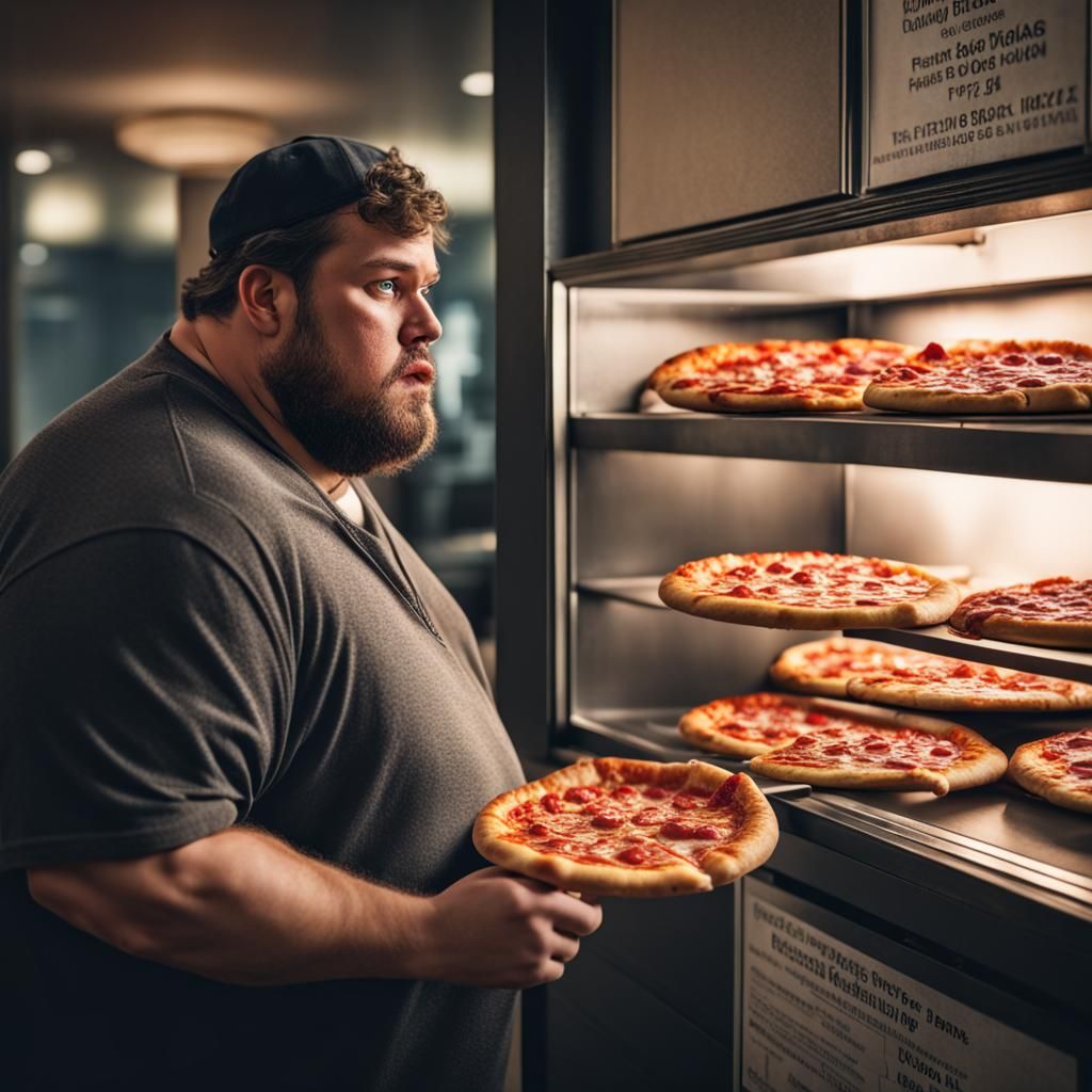 Hyperrealistic Bank Robbery for Pizza