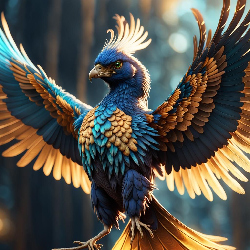Magnificent Hyperrealistic Hawk in Flight: 3D Render