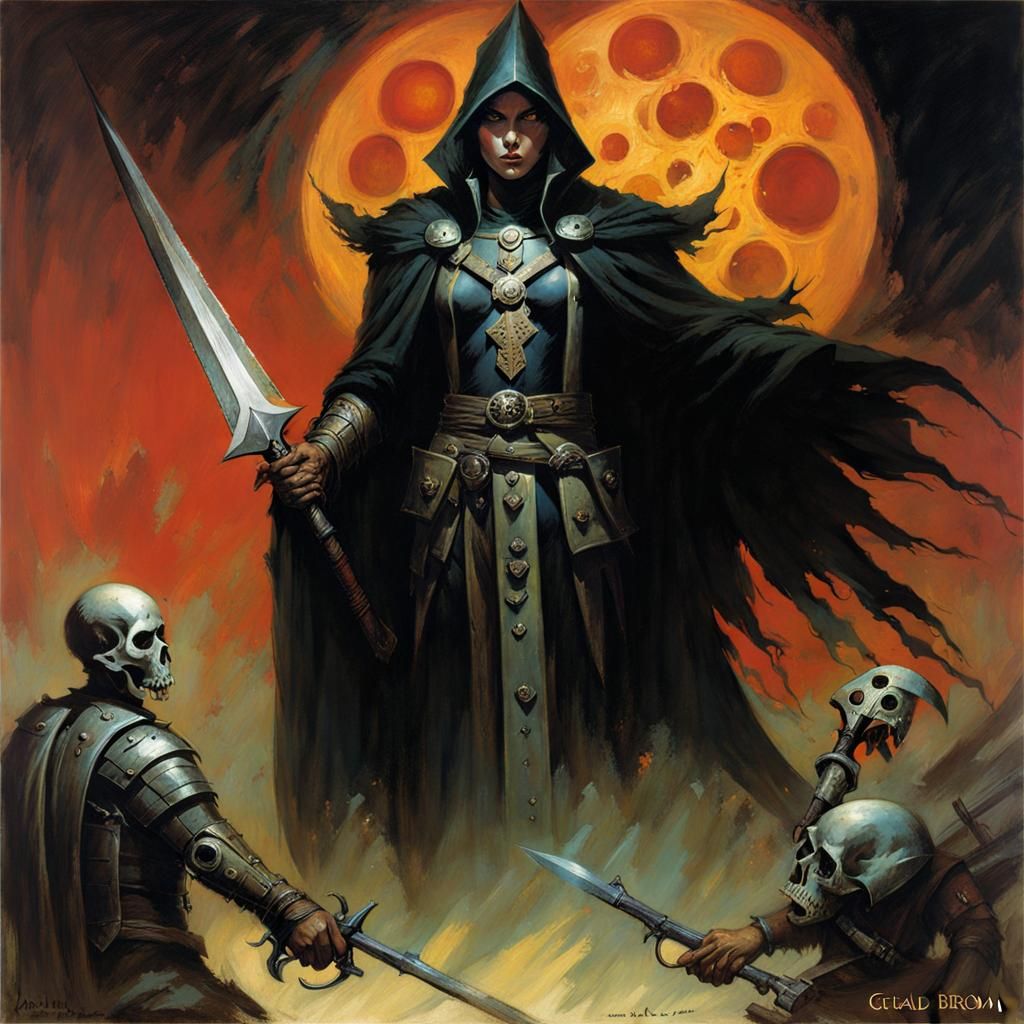 Paleo-Necromancer in Ashcan School Style