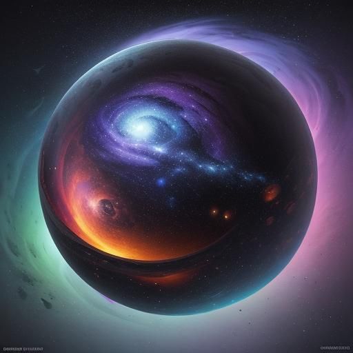 Glowing Gourds Floating in Cosmic Space: 3D Art