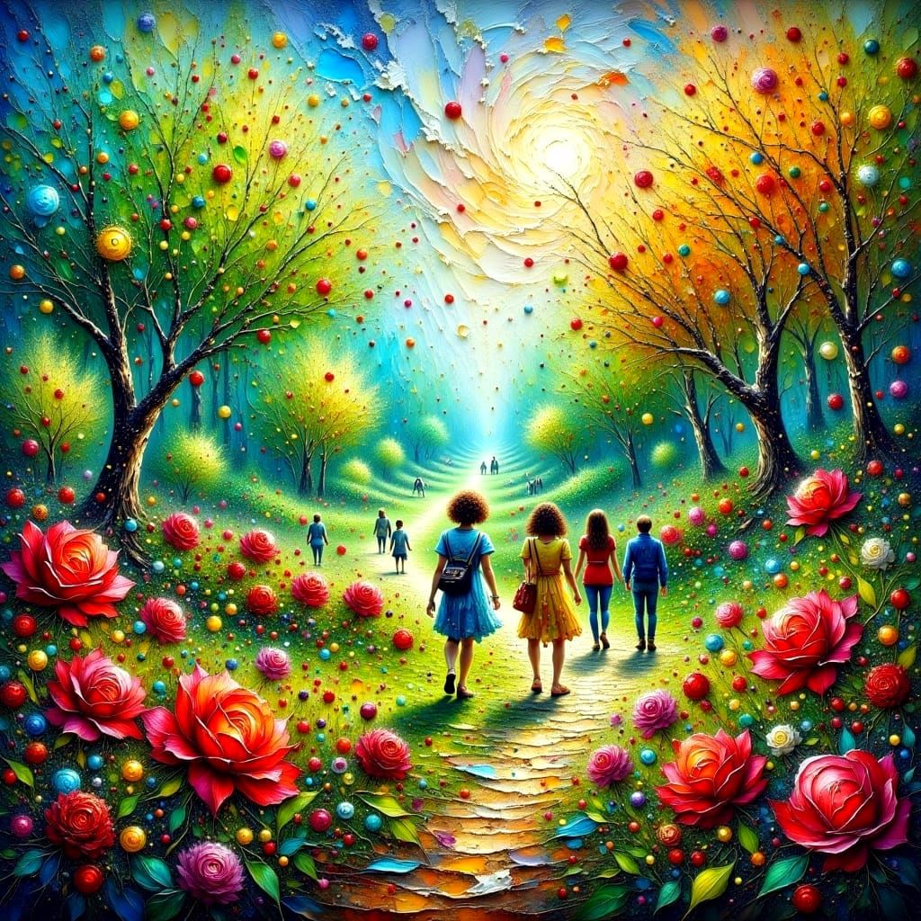 A Vibrant World in Impasto Oil Painting