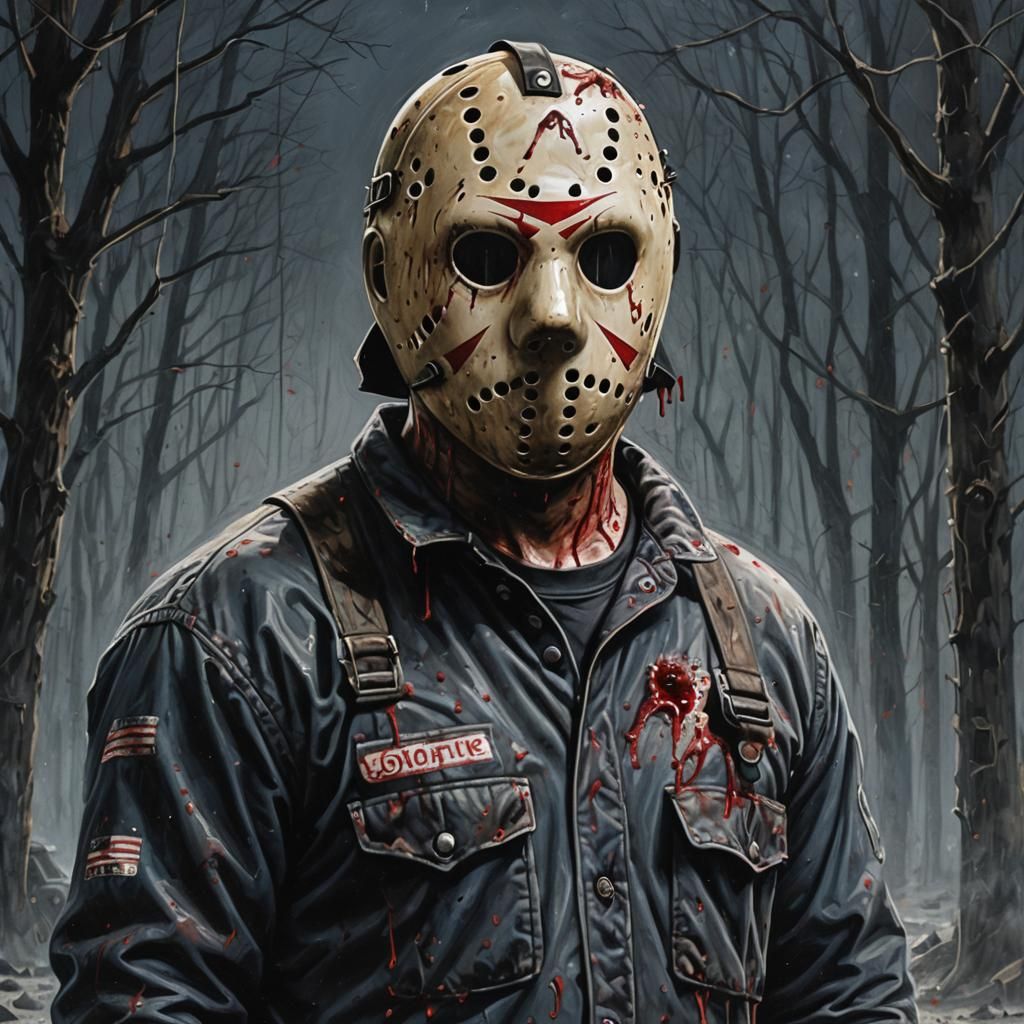Jason Voorhees: Dark and Moody Hockey Horror