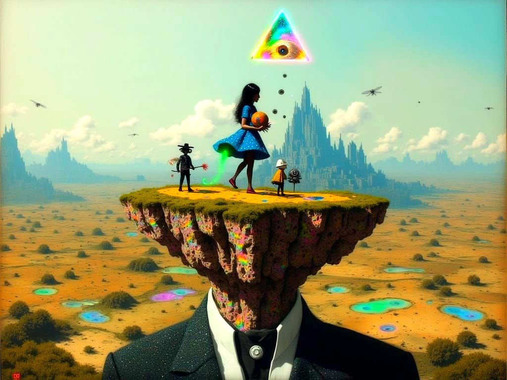 Psychedelic LSD Tab Artwork Blends Wizard of Oz with Dark Si...