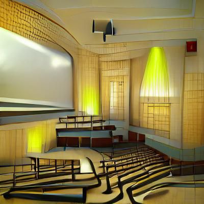 Art Deco University Lecture Hall in 3D
