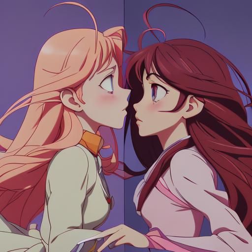 Anime Love Story in Cel-Shaded Manga Style