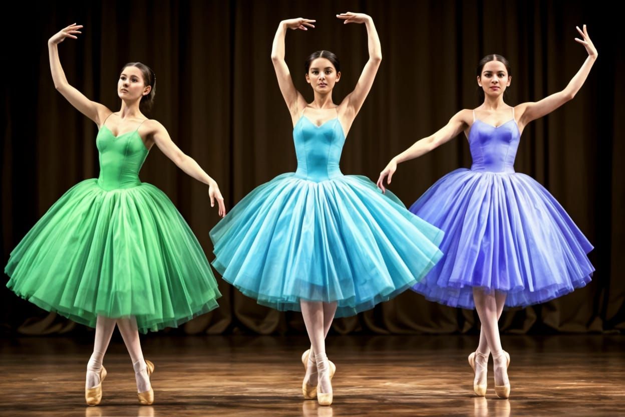 Raffaello Sanzio da Urbino: Three Ballet Dancers on Stage