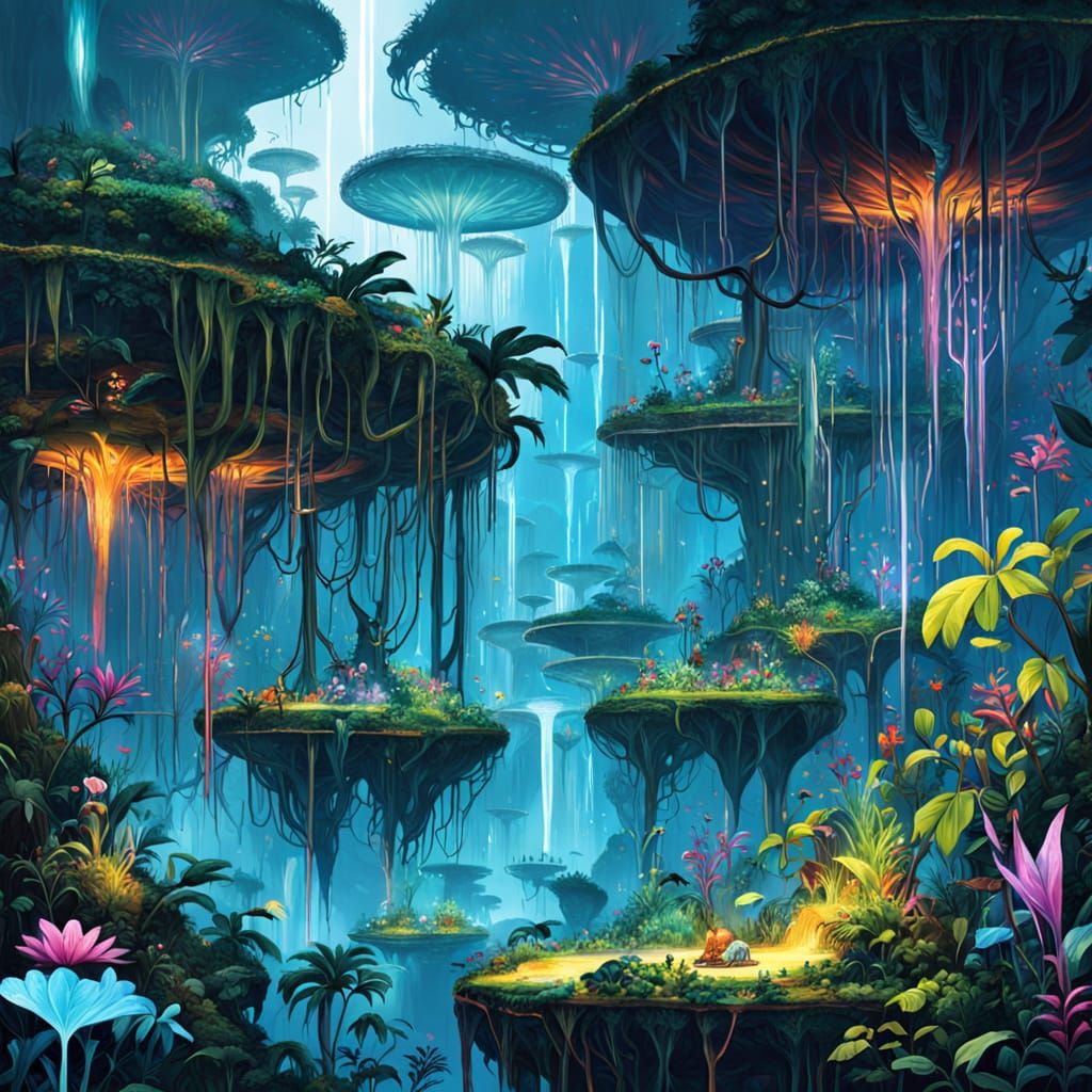 Alien Jungle Canopy on Floating Islands