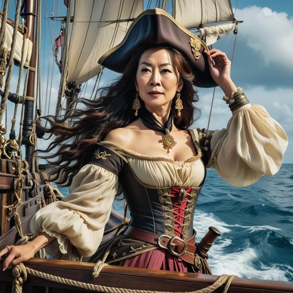 Michelle Yeoh as Pirate Queen: Cinematic Film Still