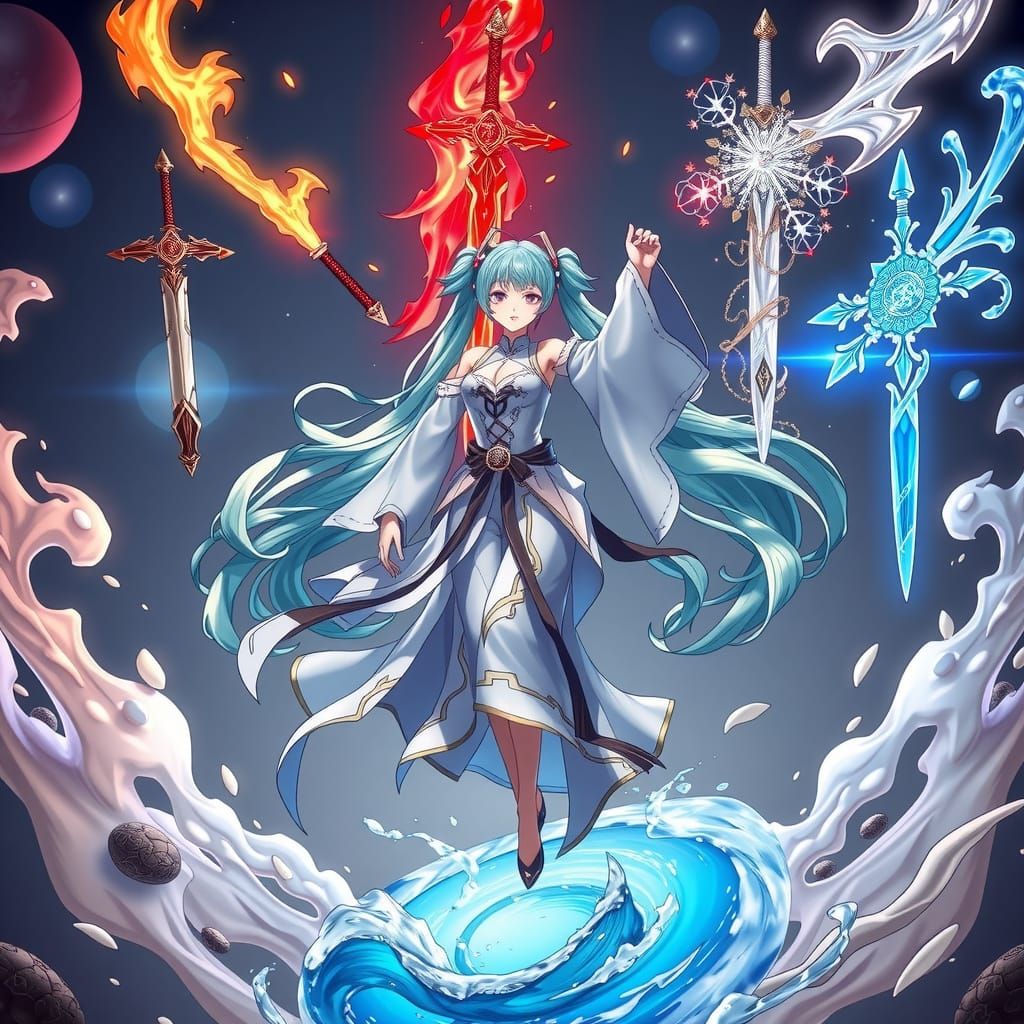 Hatsune Miku as an Immortal Cultivator in Xianxia Fantasy