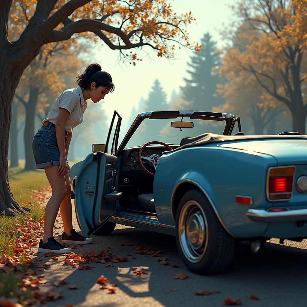 Woman Finds Burglarized Car in Eerie Autumn Landscape