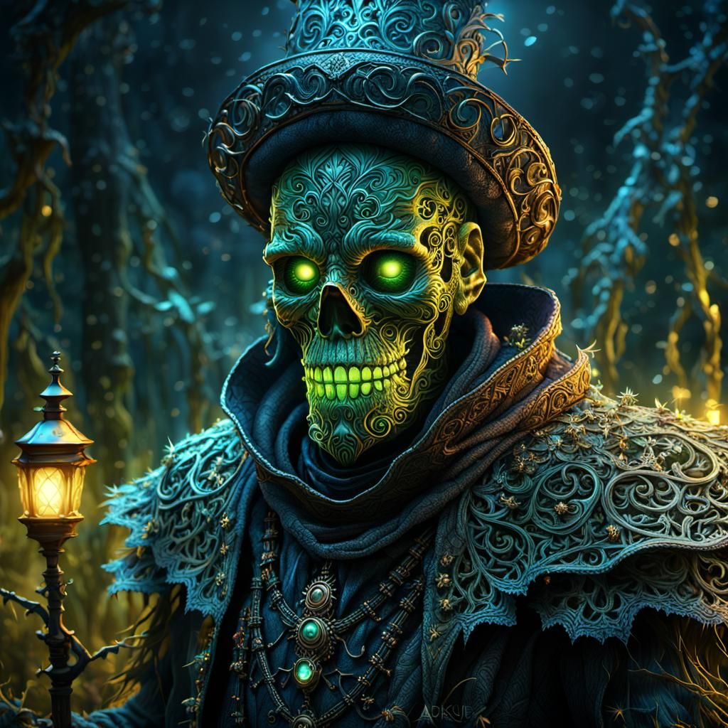 Detailed Scarecrow Fantasy Illustration in HDR